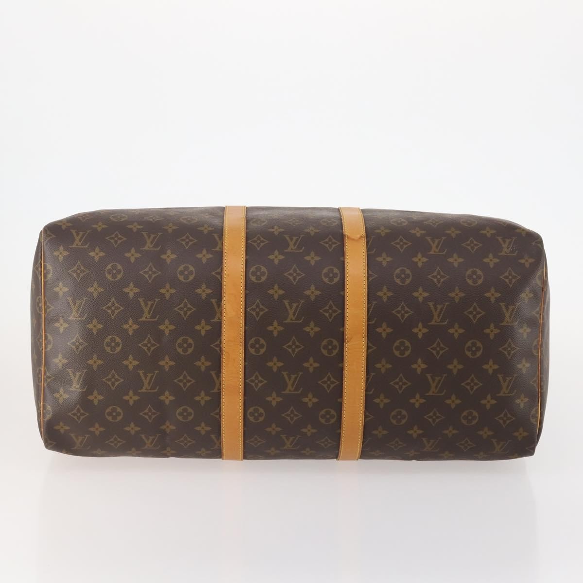 Louis Vuitton Keepall Bag Monogram Canvas, BROWN, CANVAS, Travel bag