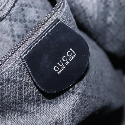 Gucci Vintage Bamboo Handle Open Hobo Nylon, BLACK, NYLON, Handbag