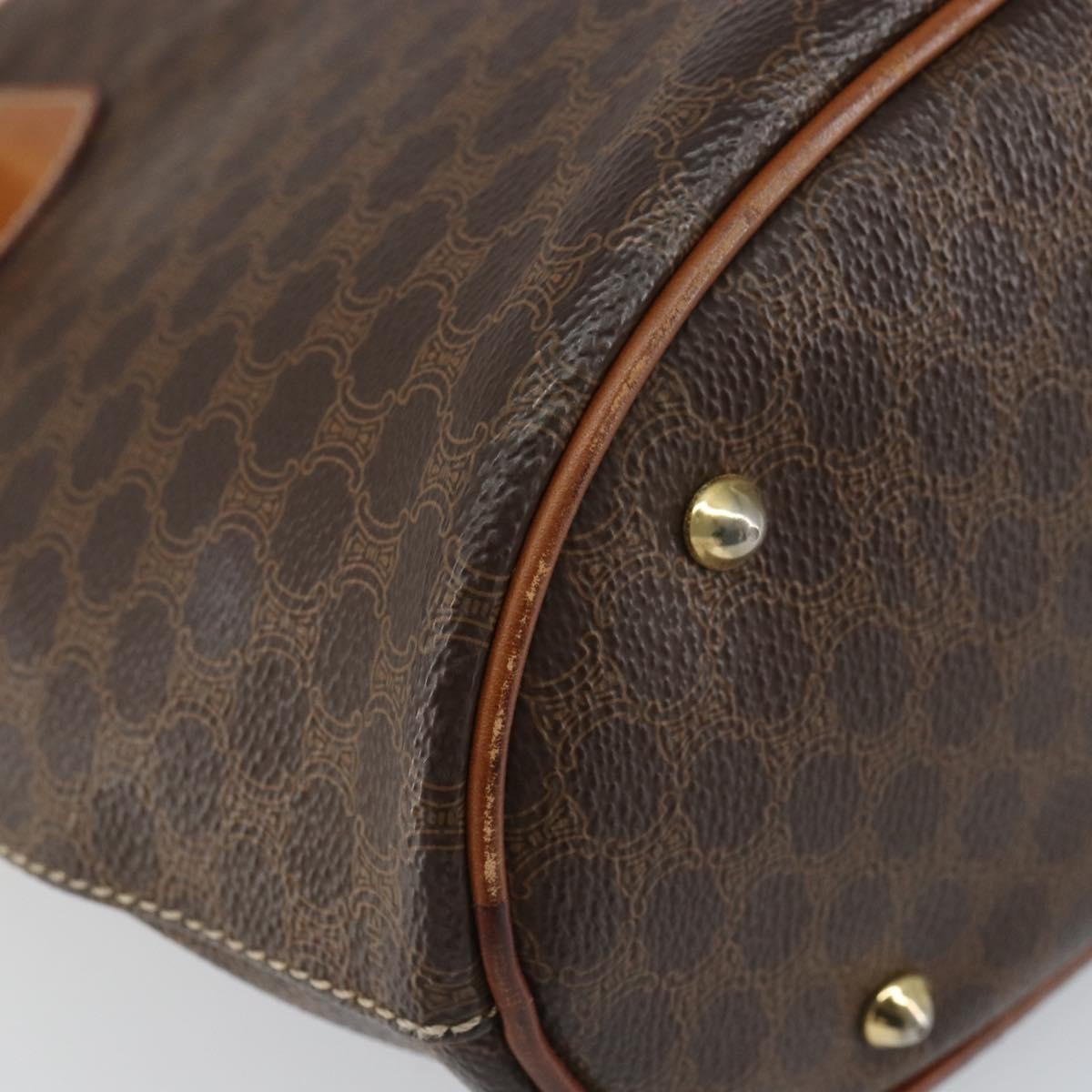 Celine Vintage Macadam Tote bag Canvas, BROWN, PVC, Tote bag