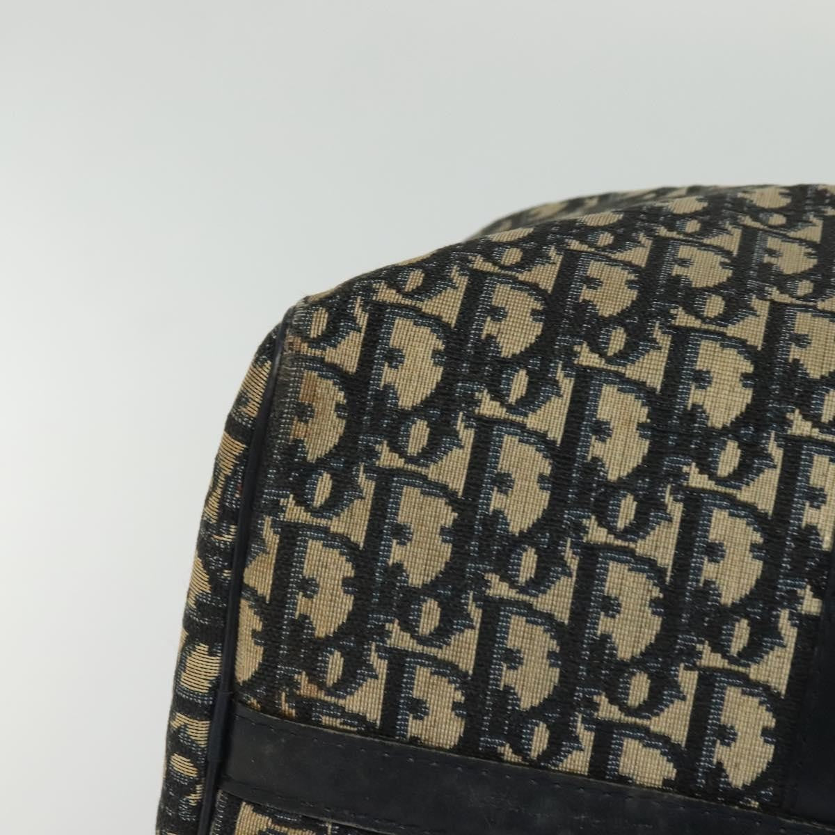 Christian Dior Vintage Trotter Boston Bag Diorissimo Canvas, NAVY, CANVAS, Travel bag