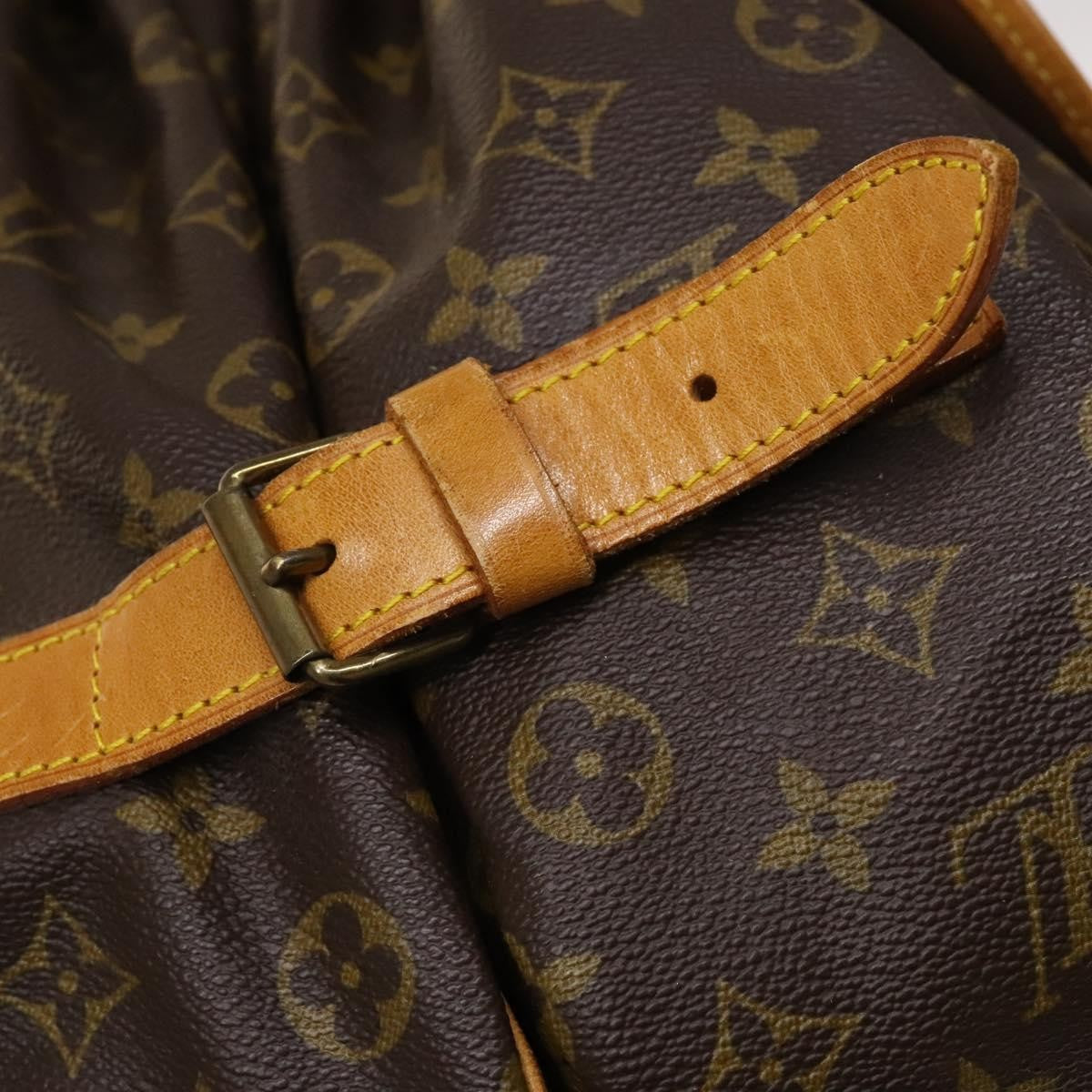 Louis Vuitton Saumur Handbag Monogram Canvas, BROWN, CANVAS, Shoulder bag
