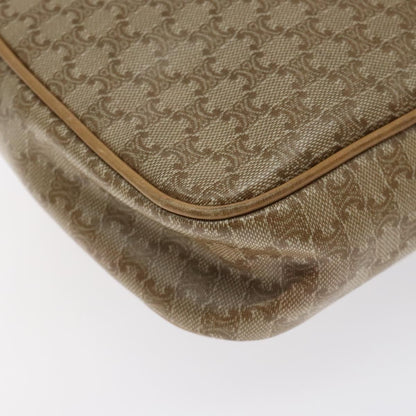 Celine Vintage Macadam Shoulder Bag Macadam Canva  Vinyl, BEIGE, PVC, Shoulder bag