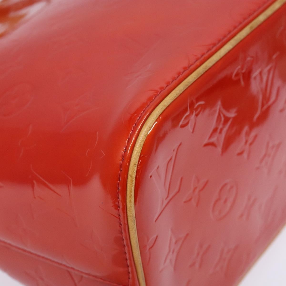 Louis Vuitton Houston Handbag Monogram Vernis, RED, PATENT_LEATHER, Handbag