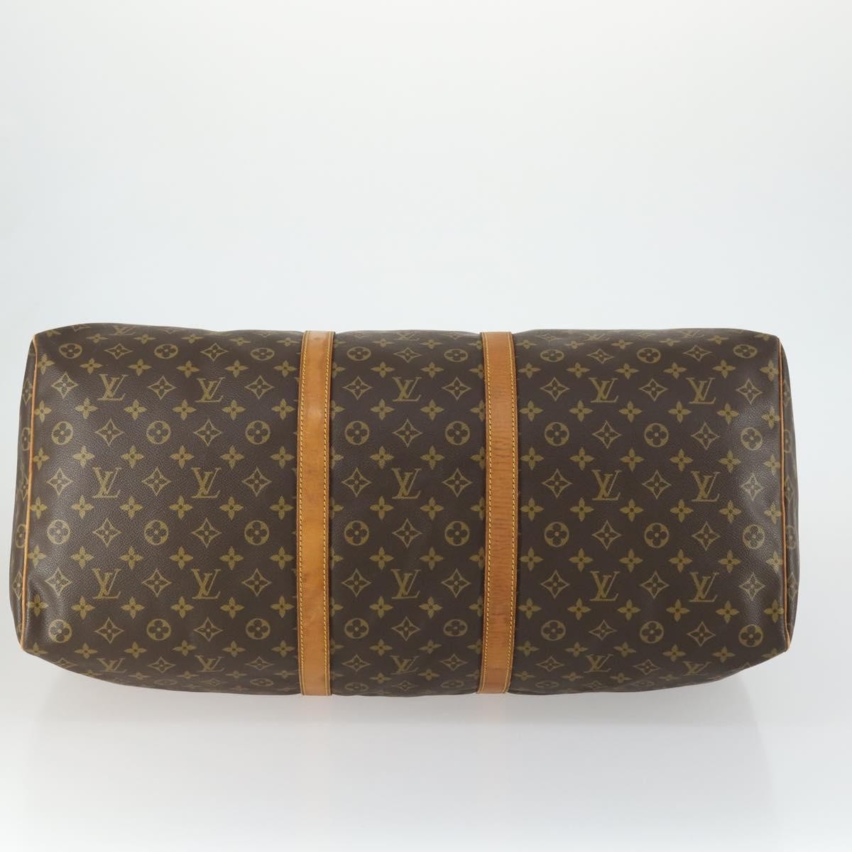 Louis Vuitton Keepall Bag Monogram Canvas, BROWN, CANVAS, Travel bag
