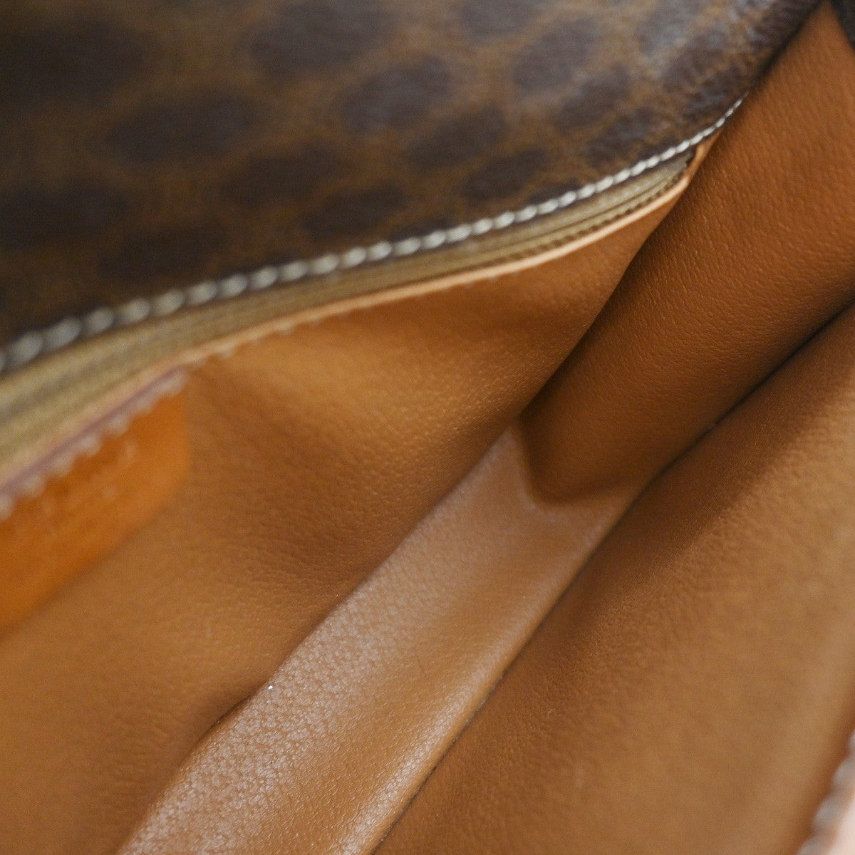 Celine Vintage Macadam Shoulder Bag Canvas and Leather, BROWN, CANVAS, Shoulder bag