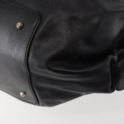 Salvatore Ferragamo Gancini Tote Leather, BLACK, LEATHER, Tote bag