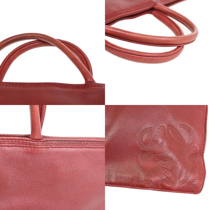 Loewe Vintage Anagram Tote Leather, RED, LEATHER, Tote bag