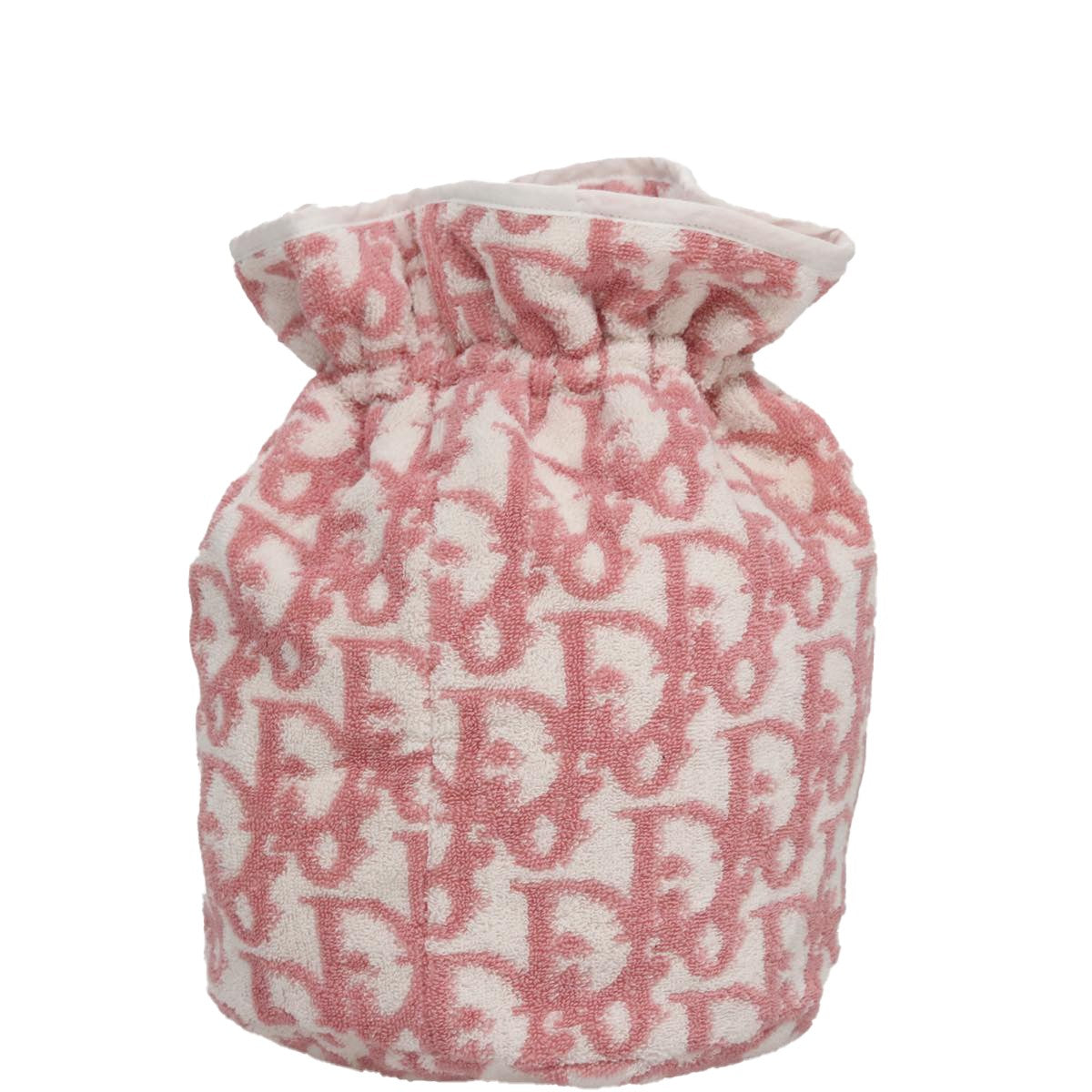 Christian Dior Vintage Trotter Pouch Pile, PINK, COTTON, Clutche & pouche