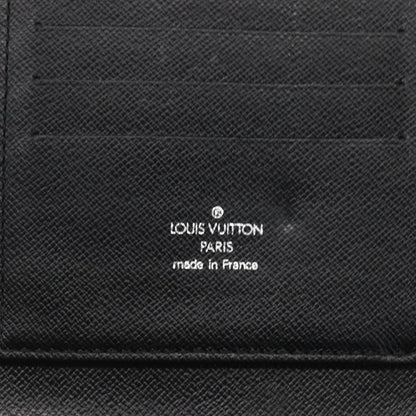 Louis Vuitton Atoll Organizer Wallet Taiga Leather, BLACK, LEATHER, Clutche & pouche