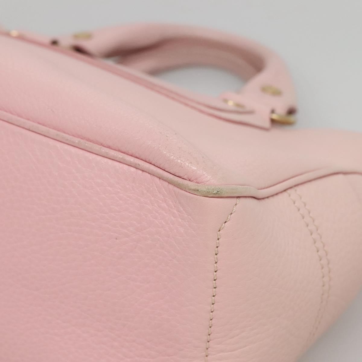 Celine Boogie Satchel Leather, PINK, LEATHER, Handbag