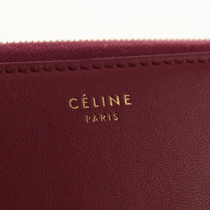 Celine Multifunction Flap Wallet Leather, BURGUNDY, LEATHER, Wallets