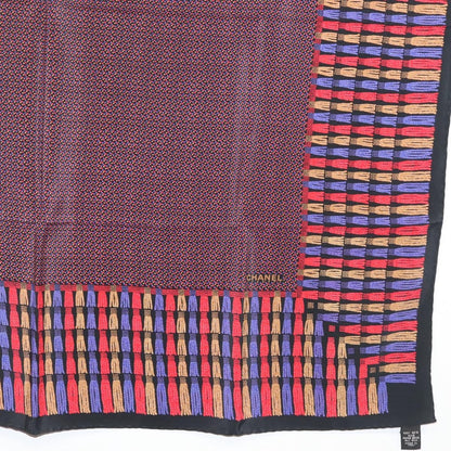 Chanel Carré 90 Silk, PURPLE, SILK, Scarve & shawl