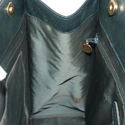 Chanel Vintage CC Lock Pocket Chain Tote Caviar, GREEN, LEATHER, Handbag