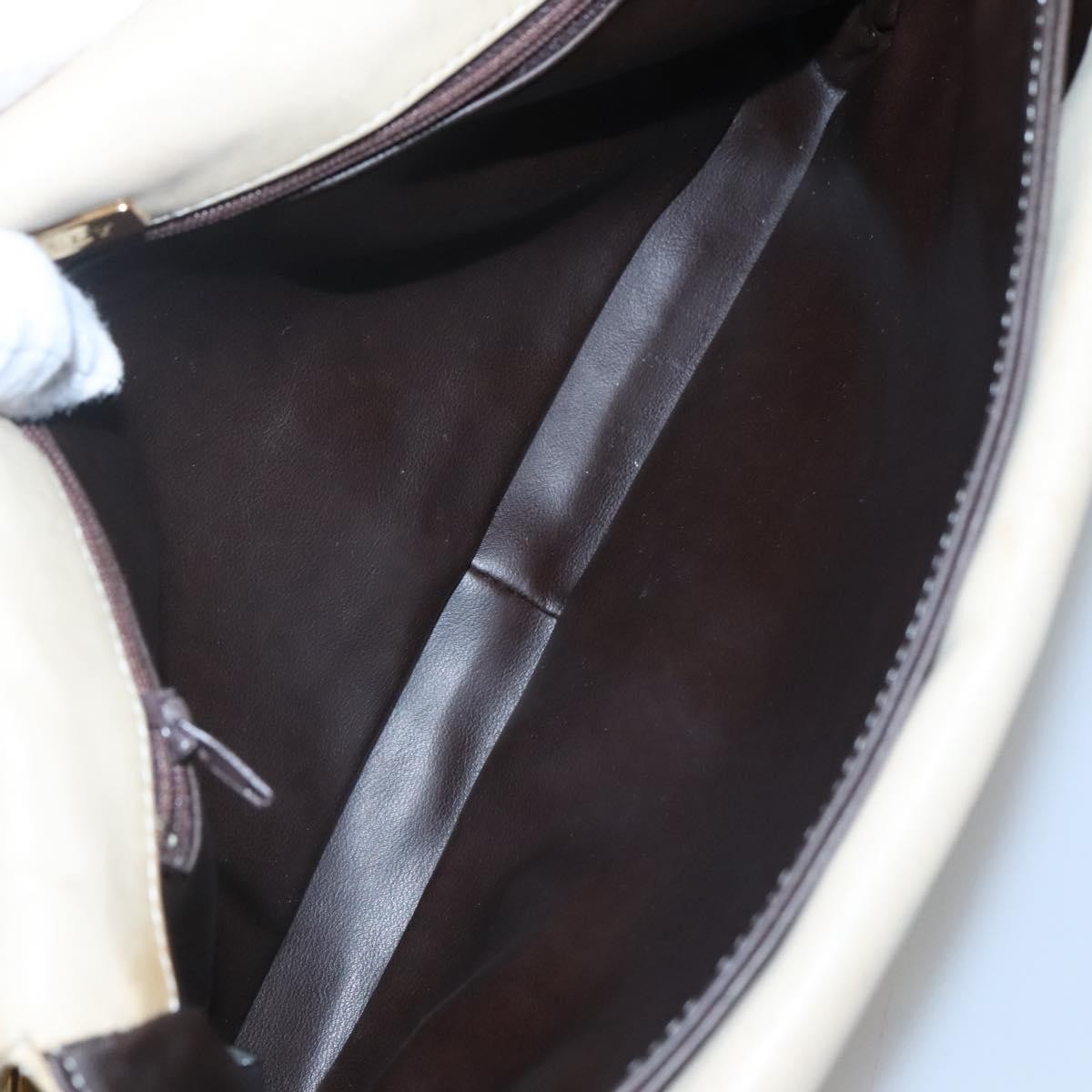 Bally Vintage Chain Shoulder Bag Quilted Leather, BEIGE, LEATHER, Shoulder bag