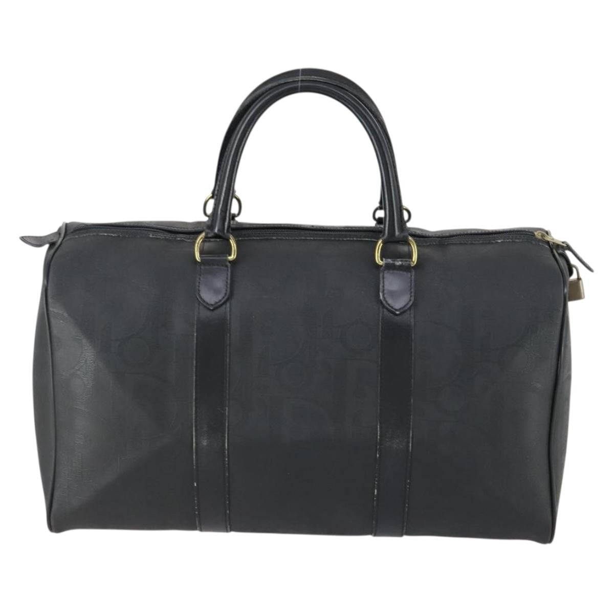 Christian Dior Vintage Trotter Boston Bag PVC, BLACK, PVC, Travel bag