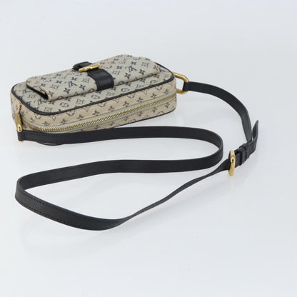 Louis Vuitton Juliette Crossbody Bag Mini Lin, BLUE, CANVAS, Shoulder bag