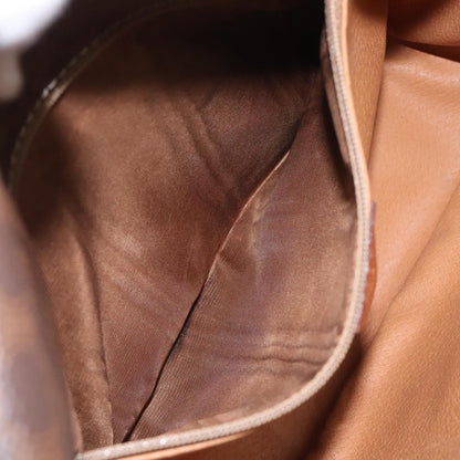 Celine Macadam Shoulder Bag PVC Leather, BROWN, CANVAS, Shoulder bag