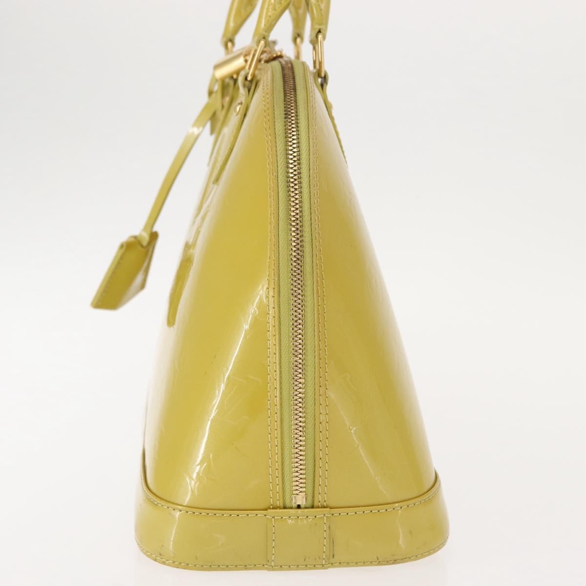 Louis Vuitton Alma Handbag Patent Leather, GREEN, PATENT_LEATHER, Handbag