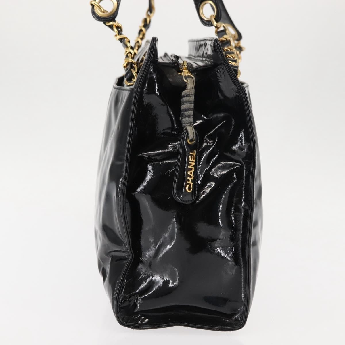 Chanel Vintage Timeless Zip Tote Patent Leather, BLACK, PATENT_LEATHER, Tote bag