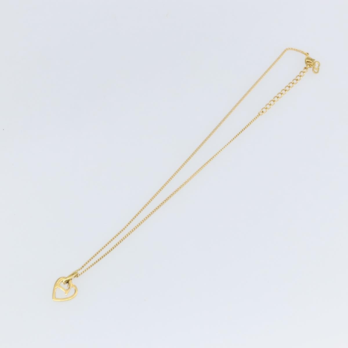 Christian Dior CD Heart Necklace Metal, GOLD, METAL, Necklace
