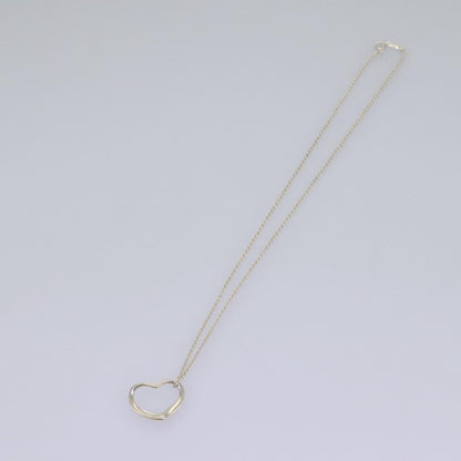 Tiffany & Co. Elsa Peretti Open Heart Pendant Necklace Sterling Silver, SILVER, SILVER, Necklace