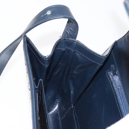 Celine C Sulky Shoulder bag Canvas and Leather, NAVY, CANVAS, Shoulder bag