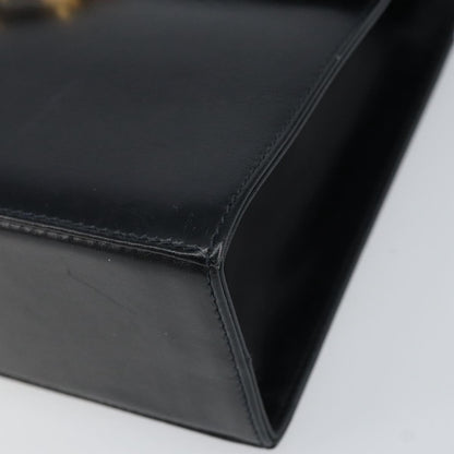 Salvatore Ferragamo Gancini Shoulder Bag Leather, NAVY, LEATHER, Shoulder bag