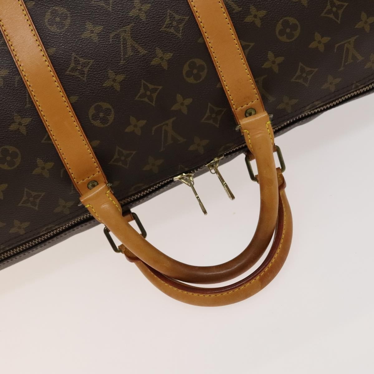 Louis Vuitton Keepall Bag Monogram Canvas, BROWN, CANVAS, Travel bag