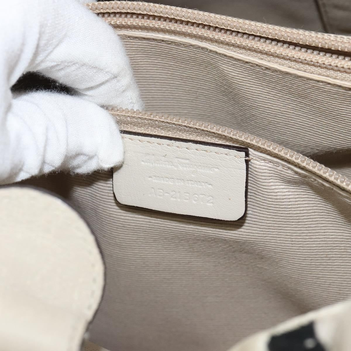 Salvatore Ferragamo Vala Handbag Nylon, BEIGE, NYLON, Handbag