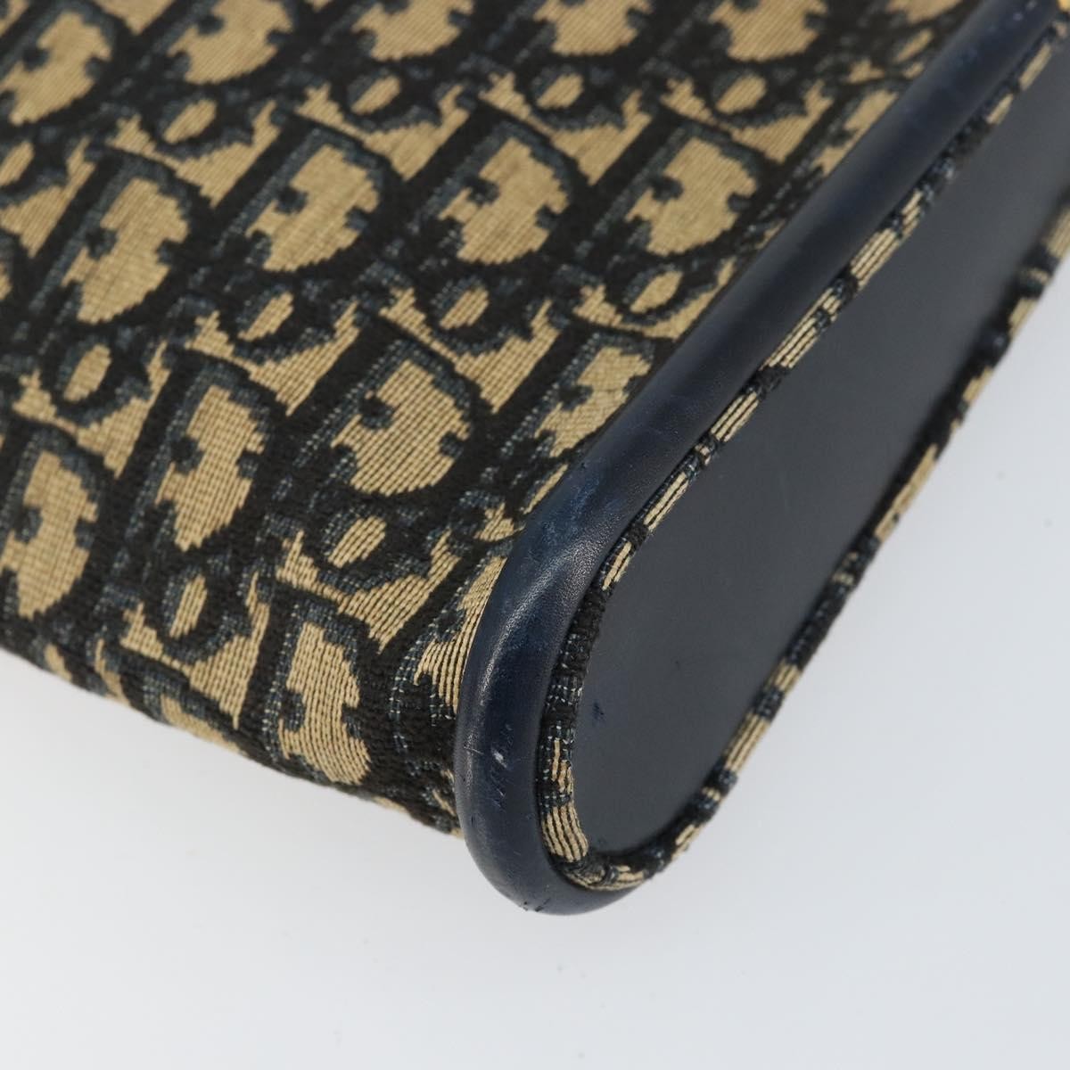 Christian Dior Vintage Trotter Shoulder Bag Canvas, NAVY, CANVAS, Shoulder bag