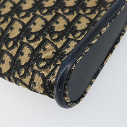 Christian Dior Vintage Trotter Shoulder Bag Canvas, NAVY, CANVAS, Shoulder bag