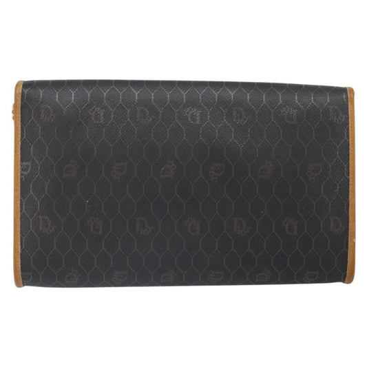 Christian Dior Vintage Honeycomb chain Canvas, BLACK, CANVAS, Shoulder bag