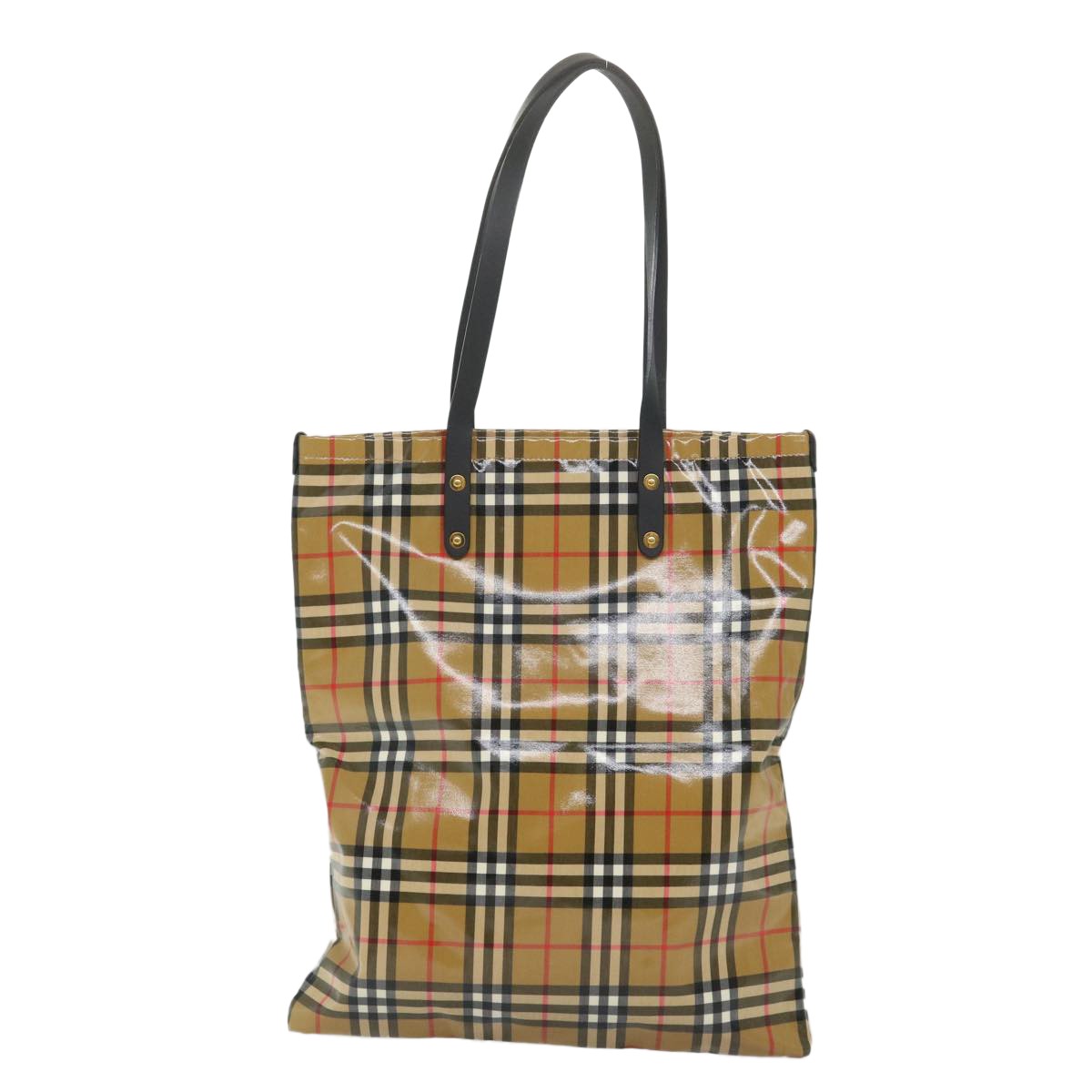 Burberry Nova Check Tote Canvas and Leather, BEIGE, CANVAS, Tote bag