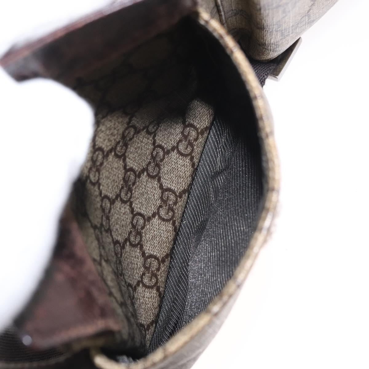 Gucci Vintage Double Belt Bag GG Canvas with Leather, BEIGE, CANVAS, Clutche & pouche