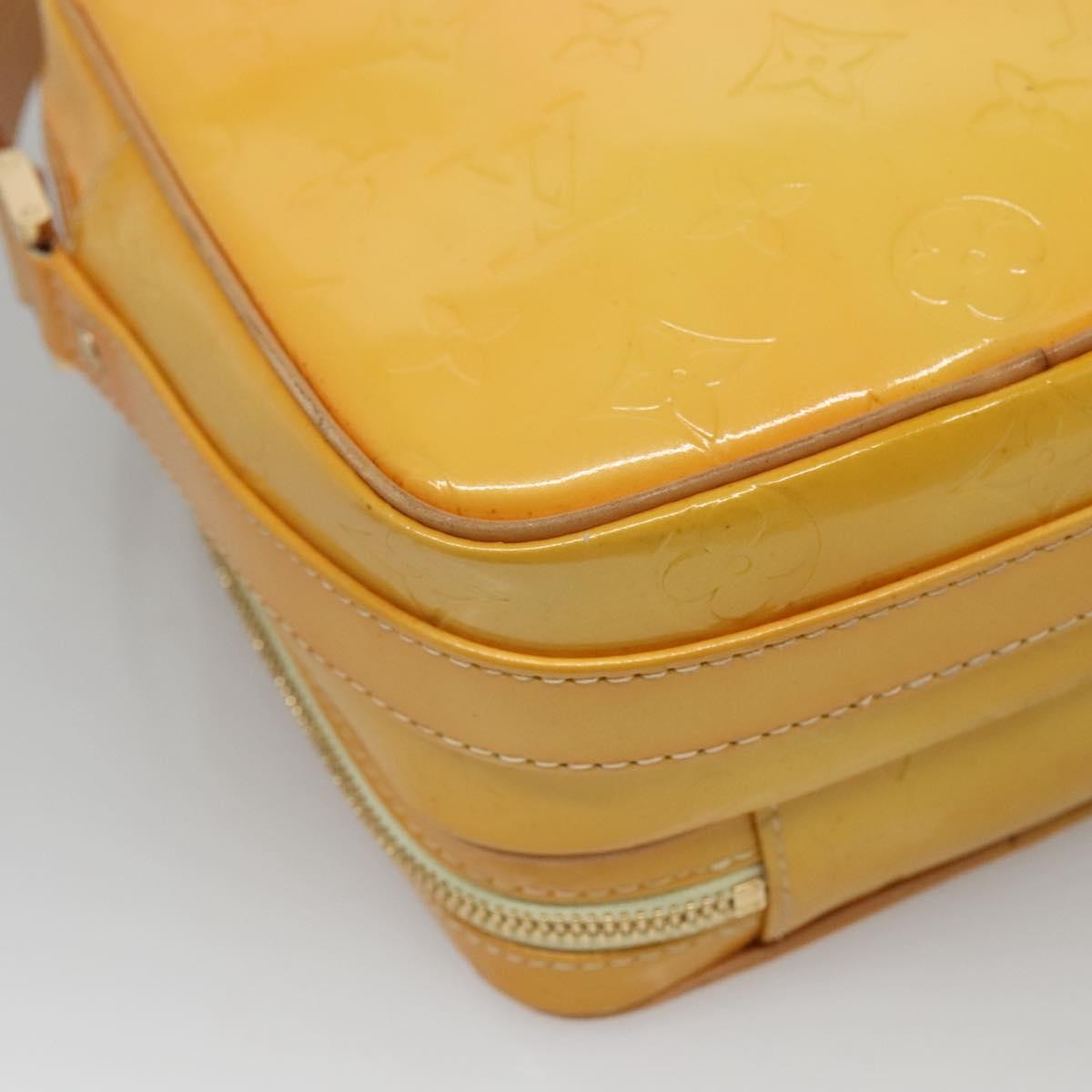 Louis Vuitton Wooster Handbag Monogram Vernis, YELLOW, PATENT_LEATHER, Handbag