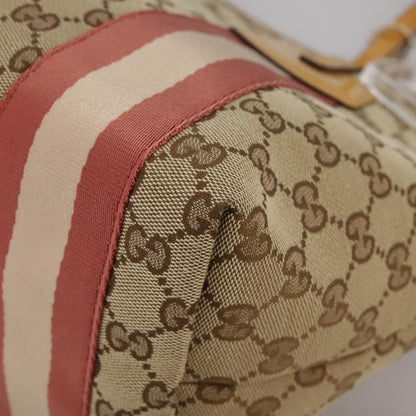 Gucci Sherry Line Tote Canvas, BEIGE, CANVAS, Tote bag