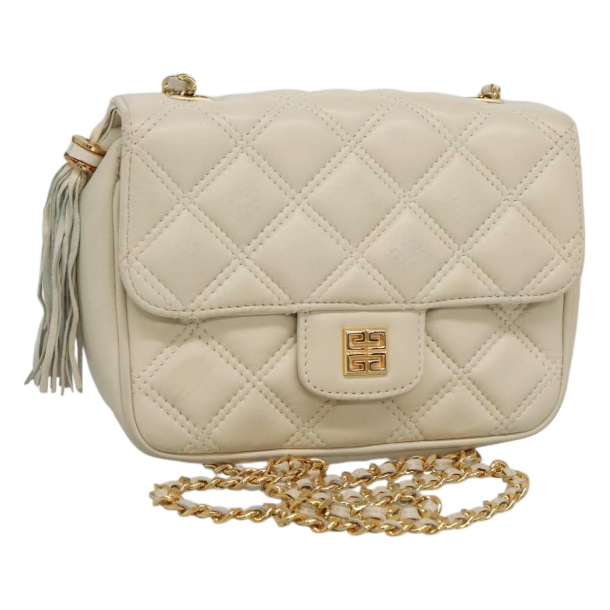 Givenchy Shoulder Bag Leather, WHITE, LEATHER, Shoulder bag