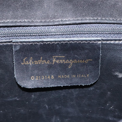 Salvatore Ferragamo Gancini Shoulder Bag Suede, BLACK, SUEDE, Shoulder bag