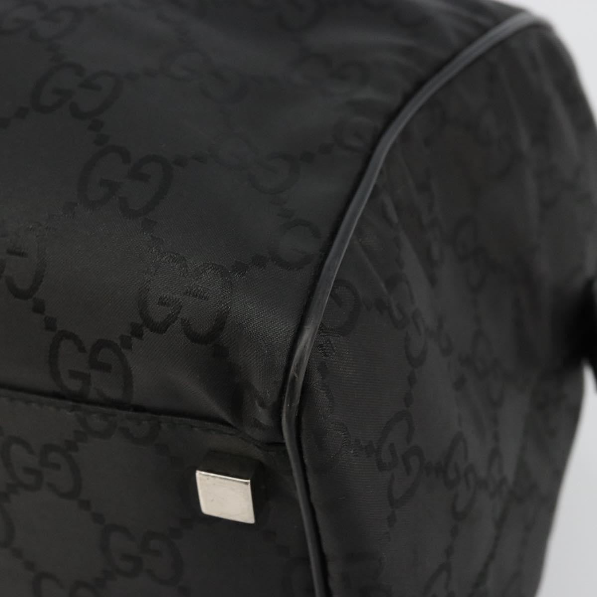 Gucci Duffle Bag Jumbo GG Embossed Leather, Black, PVC, Handbag