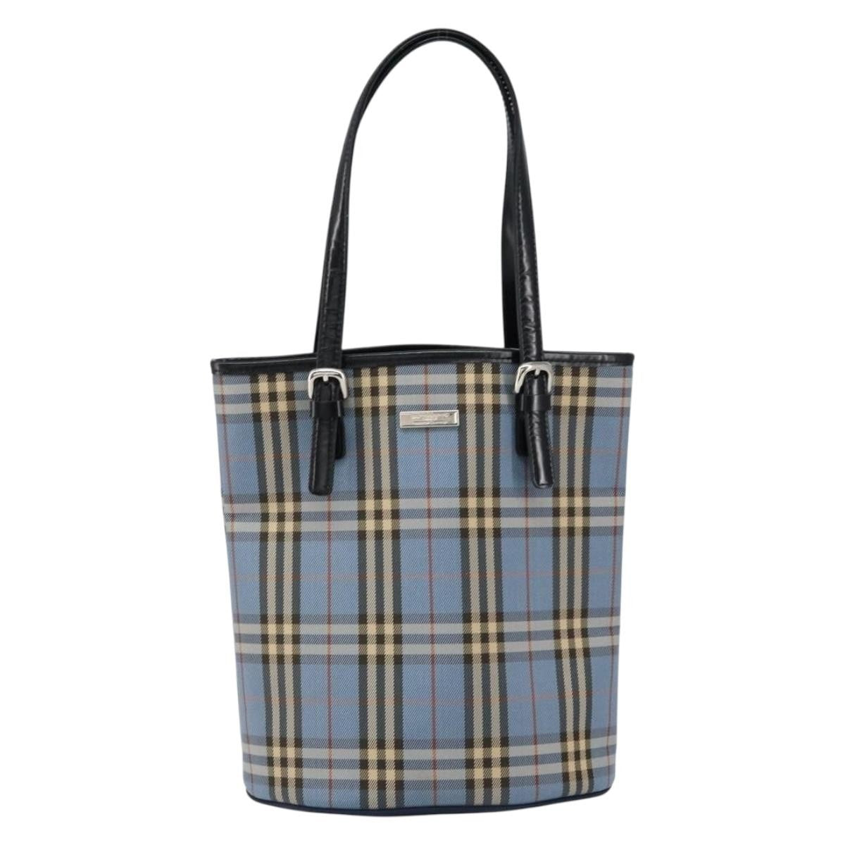 Burberry Blue Label Tote Bag Canvas, BLUE, CANVAS, Tote bag