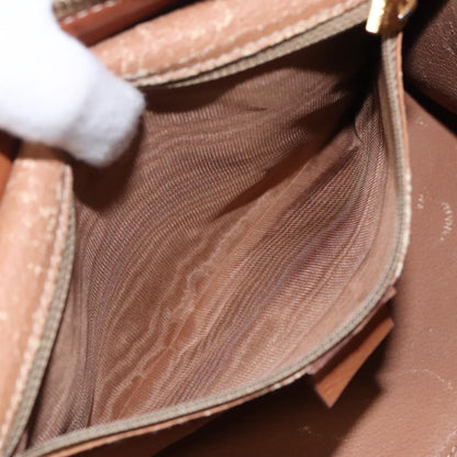 Celine Macadam Handbag Macadam with leather, BROWN, CANVAS, Handbag