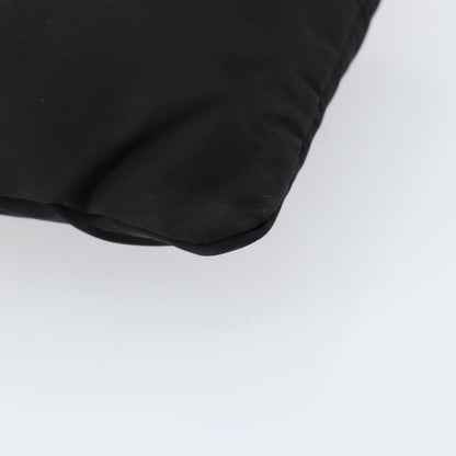 Prada Front Zip Convertible Flat Messenger Tessuto with Leather, BLACK, NYLON, Shoulder bag