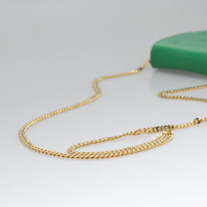 Celine Shoulder Bag Leather, GREEN, LEATHER, Shoulder bag