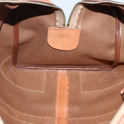 Celine Vintage Duffle Bag Macadam Coated Canvas, BROWN, CANVAS, Travel bag