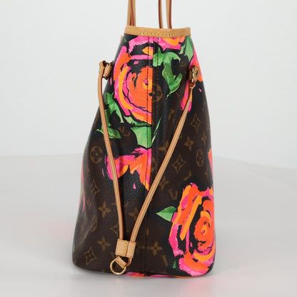 Louis Vuitton Neverfull Tote Limited Edition Monogram Roses, MULTICOLOUR, CANVAS, Tote bag