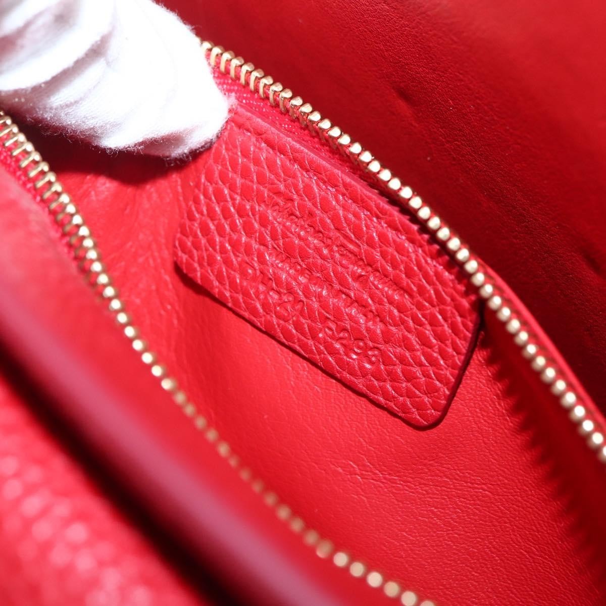 Salvatore Ferragamo Lotty Satchel Leather, RED, LEATHER, Handbag