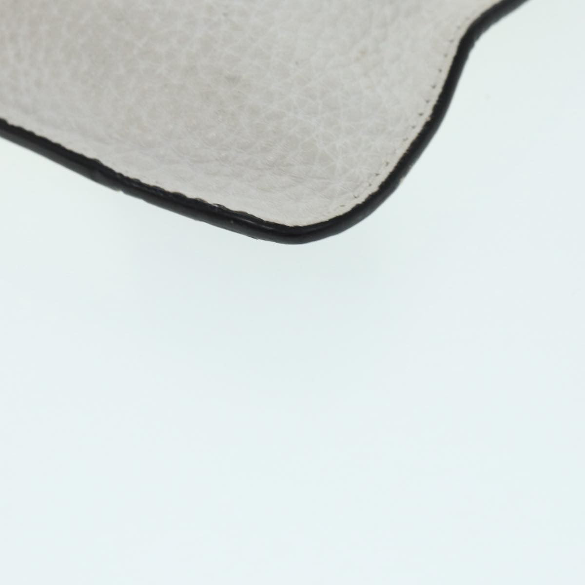 Fendi Mania Logo Zip Pouch Inlaid Leather, BEIGE, LEATHER, Clutche & pouche