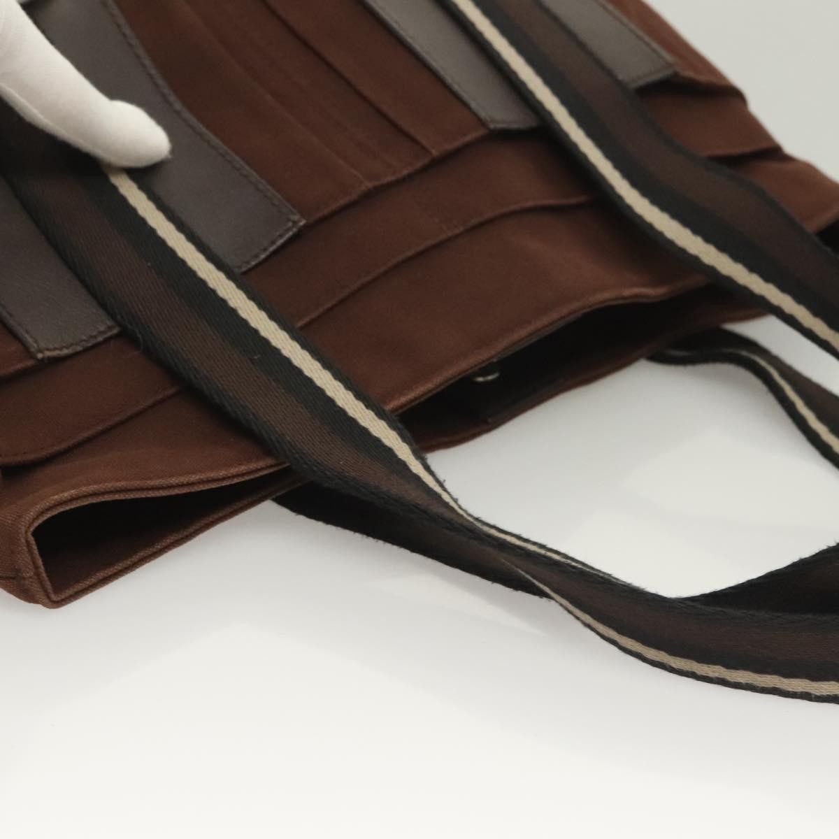 Hermes Troca Horizontal Tote Canvas, BROWN, CANVAS, Tote bag