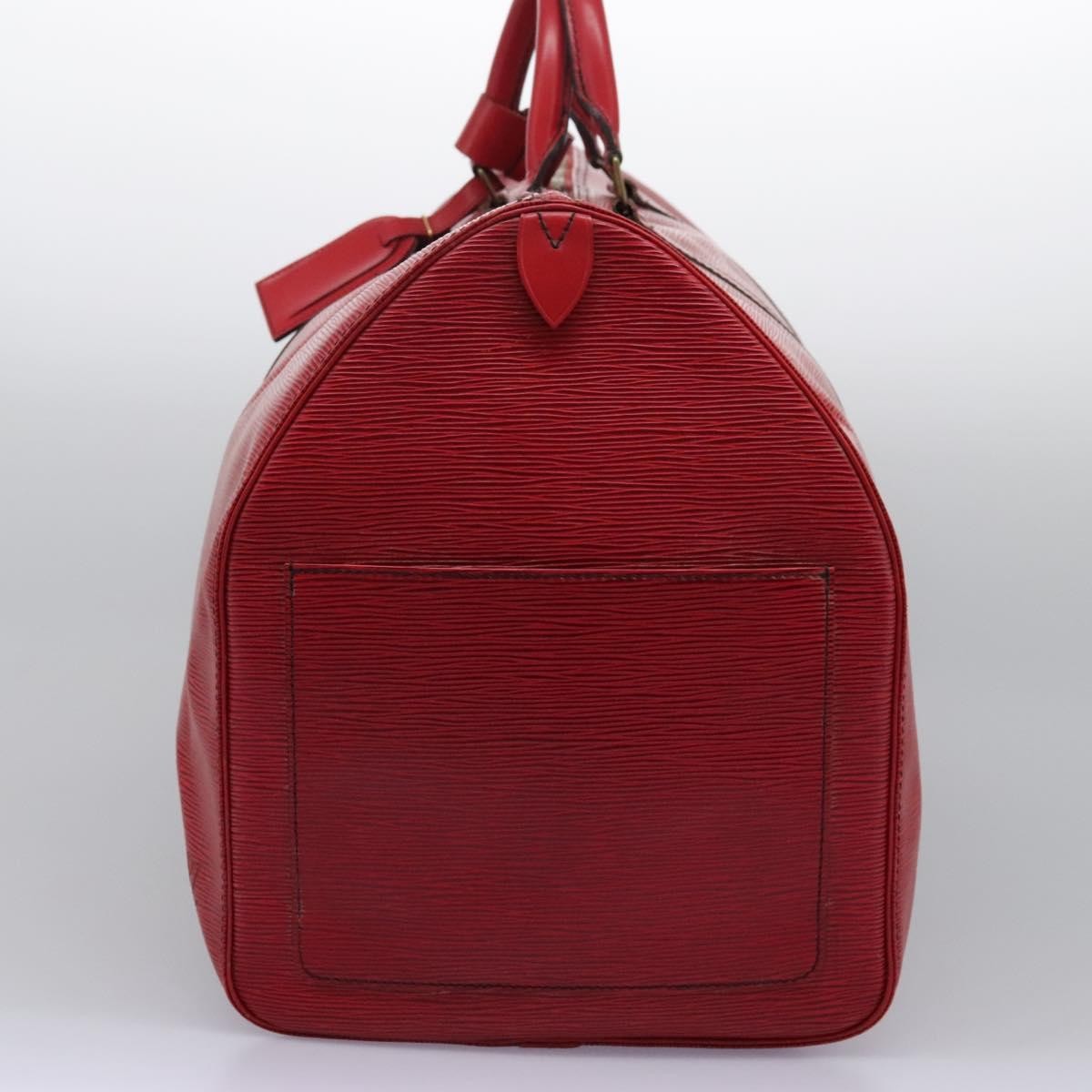 Louis Vuitton Keepall Bag Epi Leather, RED, LEATHER, Travel bag