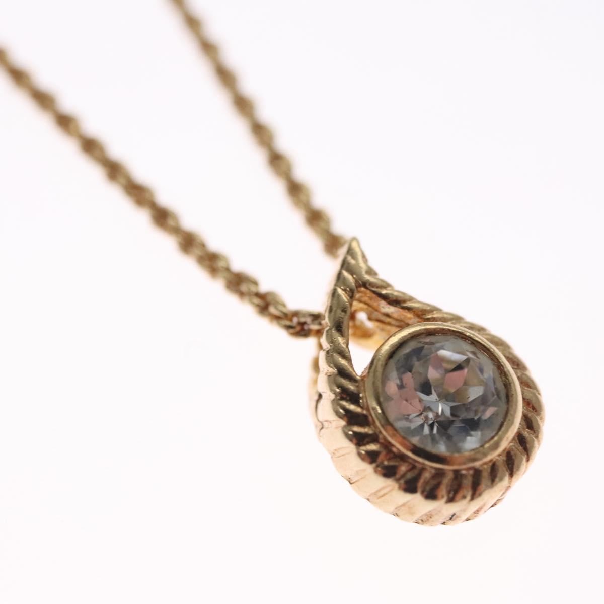 Christian Dior CD Pendant Necklace Metal, GOLD, METAL, Necklace